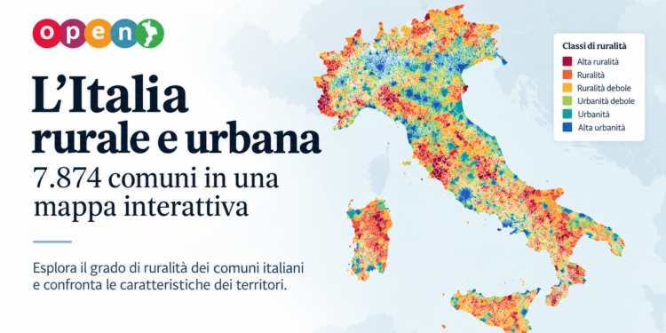 L’Italia rurale e urbana: 7.874 comuni in una mappa interattiva
